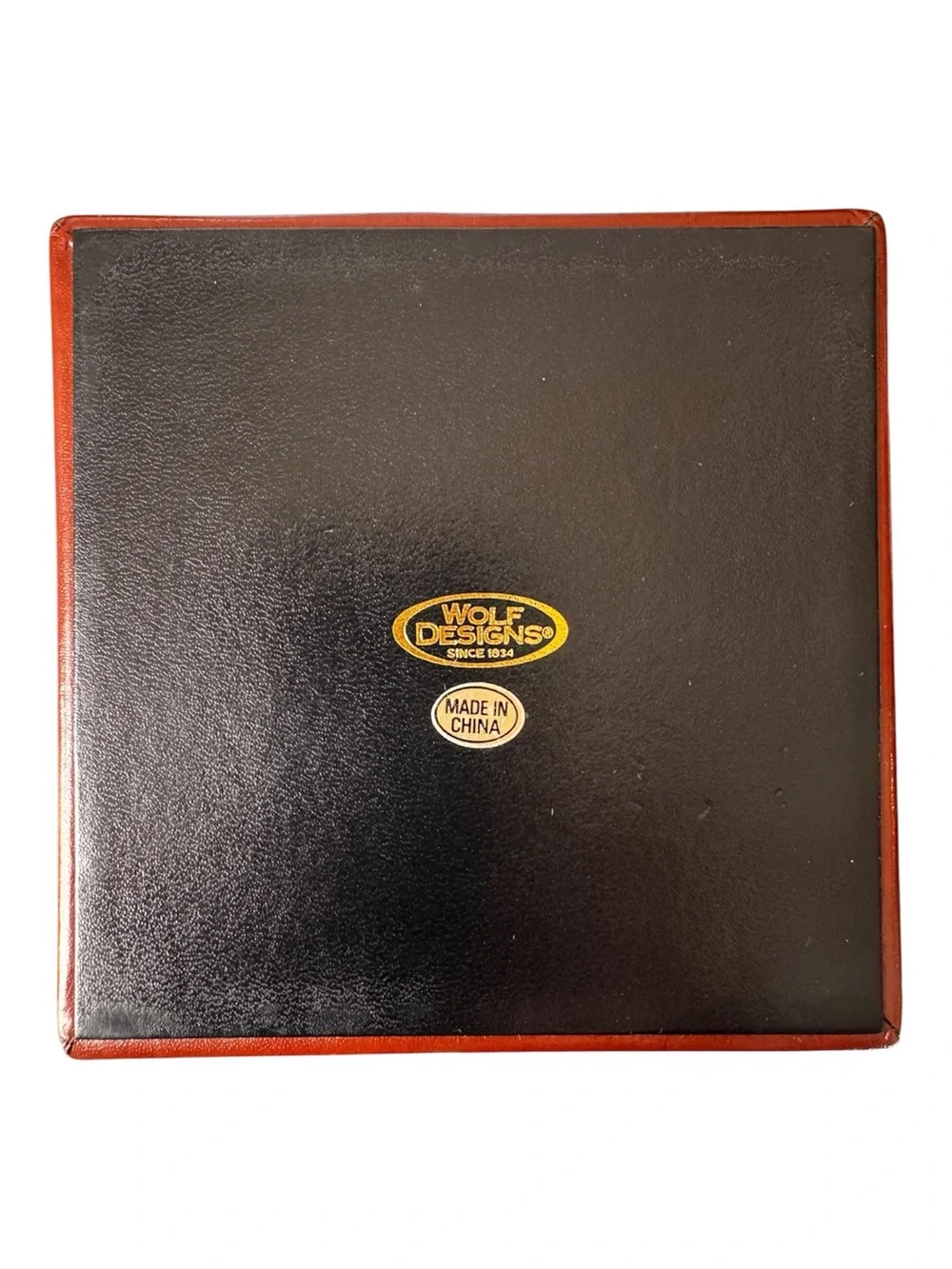 WOLF Designs Leather Travel Jewelry Box & Photo Frame Case